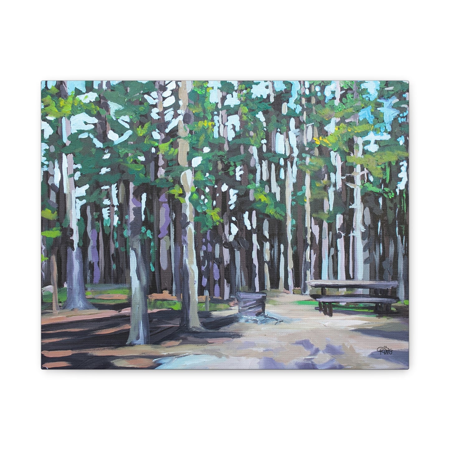 Camping at Cypress Hills - Canvas Print