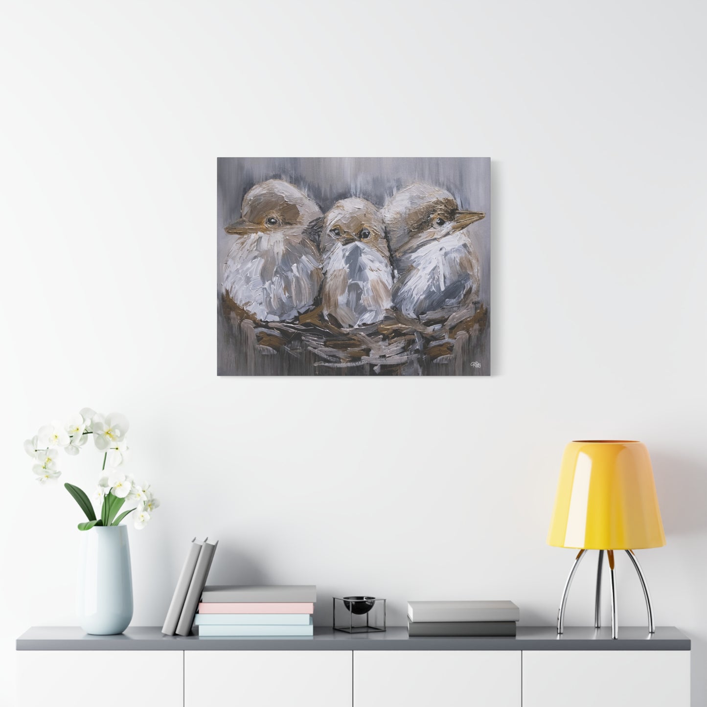 Barn Bird Trio - Canvas Print