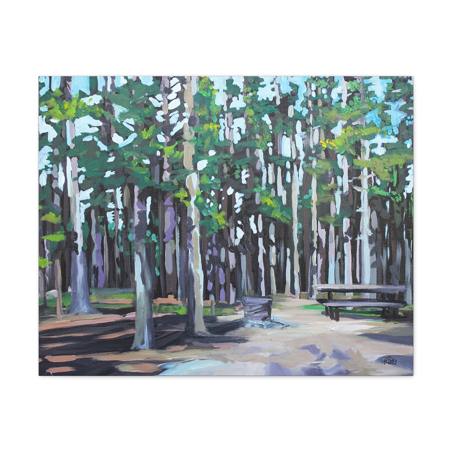 Camping at Cypress Hills - Canvas Print