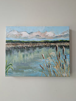 Calm Waters and Cattails - Original Painting