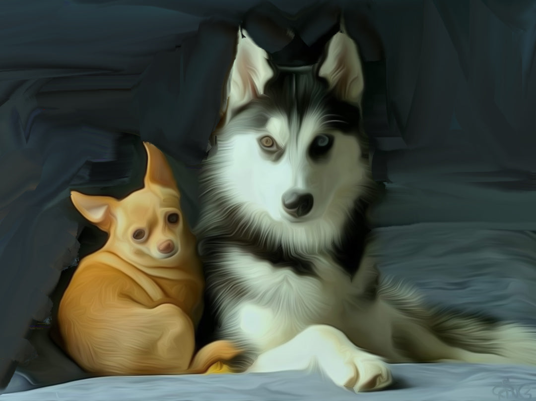 "Doby and Shia" - Sold