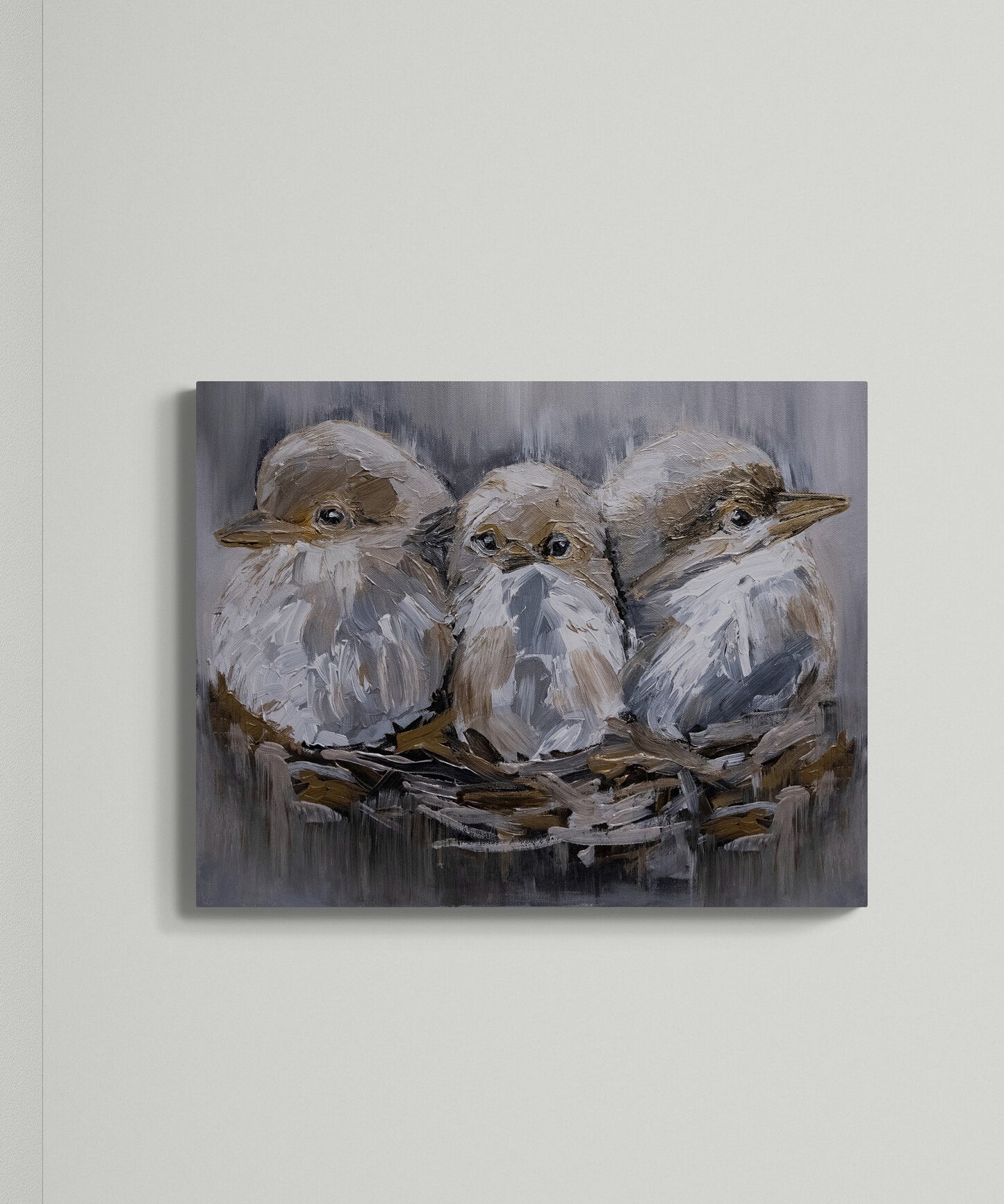 Barn Bird Trio - Canvas Print