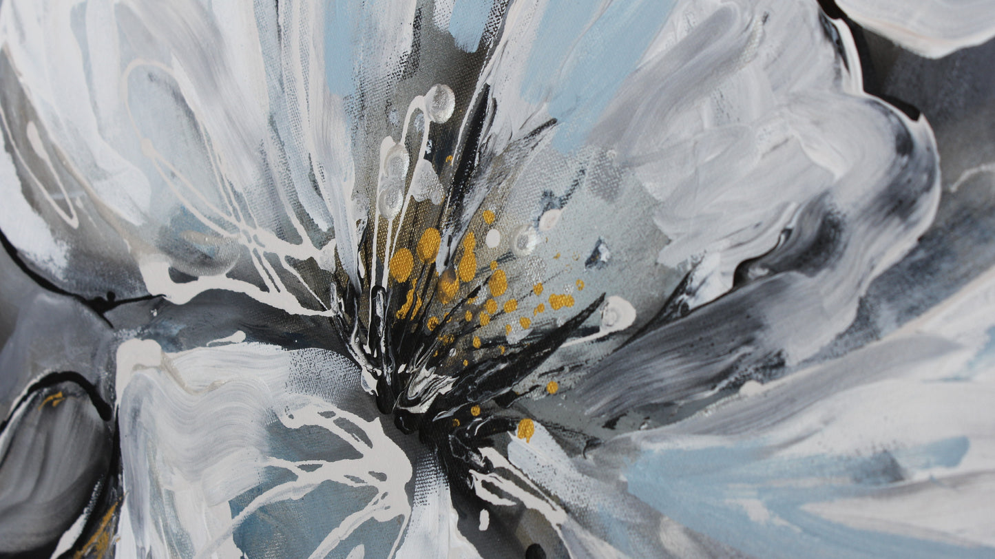 Sapphire Blooms - Original Painting