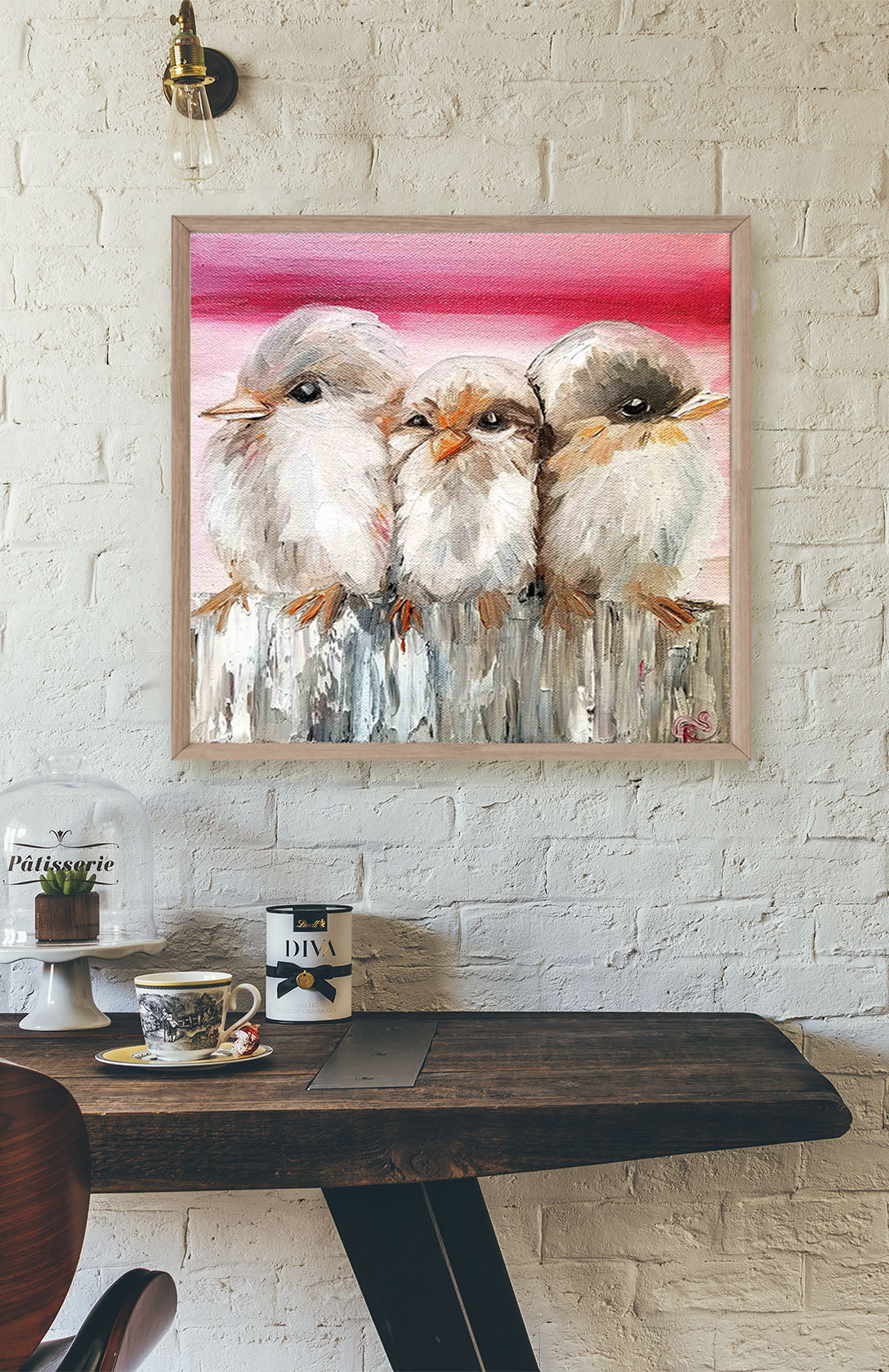 Burgundy Birds