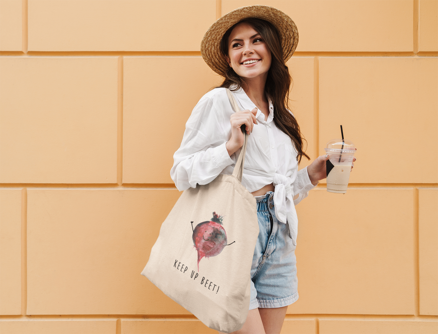 Keep Up Beet! - Eco Tote Bag - Certified Organic Cotton
