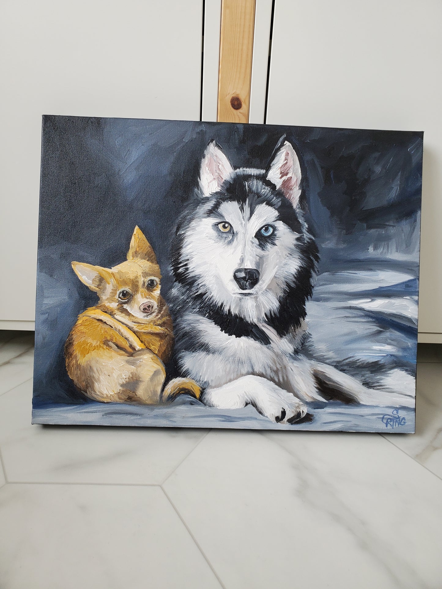 "Doby and Shia" - Sold