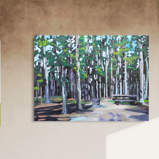 Camping at Cypress Hills - Canvas Print