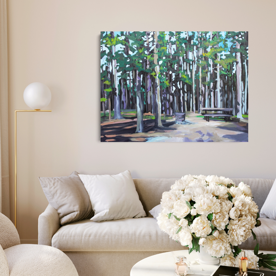 Camping at Cypress Hills - Canvas Print