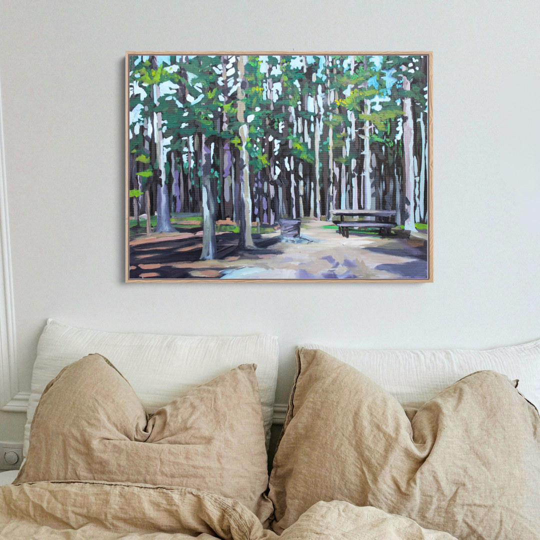 Camping at Cypress Hills - Canvas Print