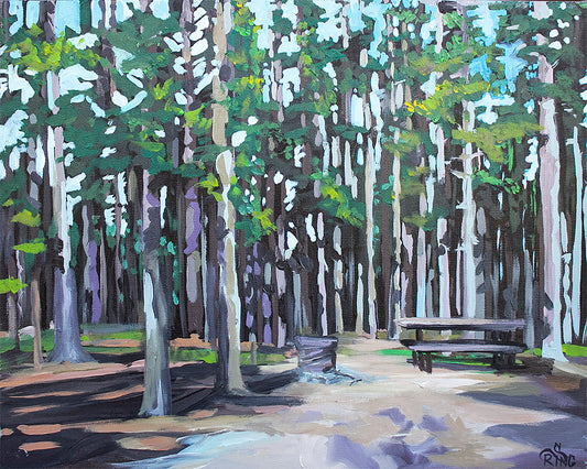 Camping at Cypress Hills - Original Painting