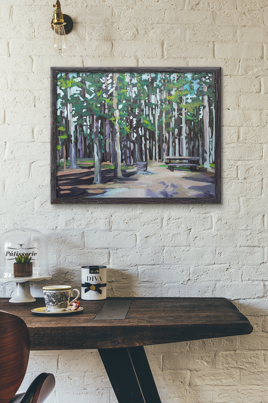 Camping at Cypress Hills - Original Painting
