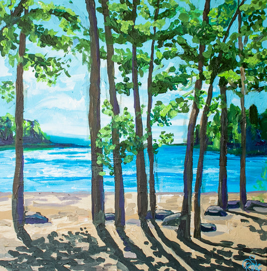Day off at the Lake - Original Painting