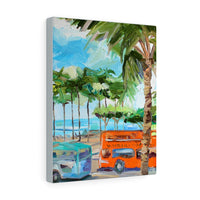 Waikiki Buses - Canvas Print