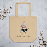 Be Kind To All Kinds- Eco Tote Bag - Certified Organic Cotton