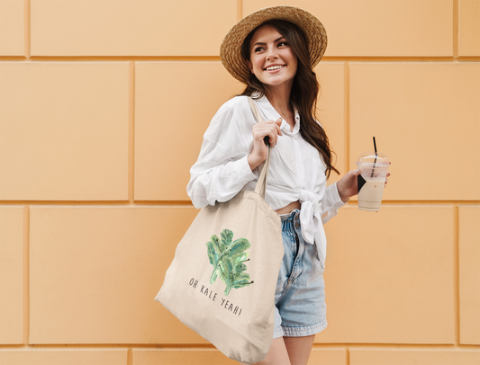 Oh Kale Yeah!- Eco Tote Bag - Certified Organic Cotton